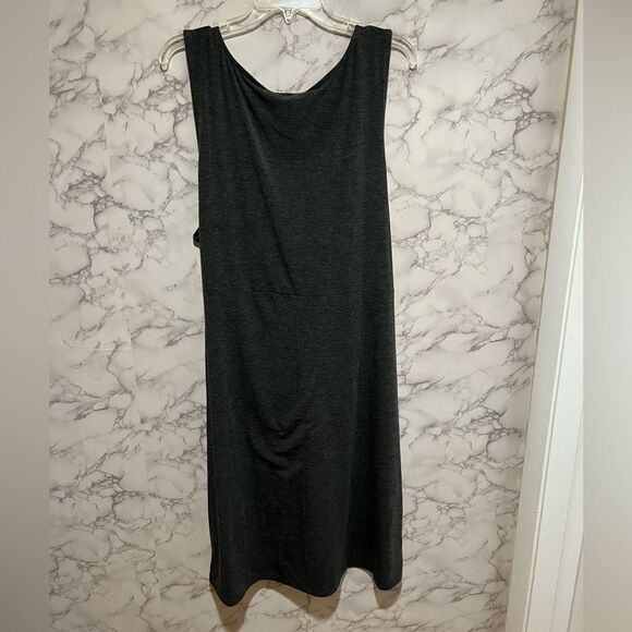 Torrid Charcoal Gray Sleeveless Jersey Tie Front Shift Dress - Picture 6 of 8